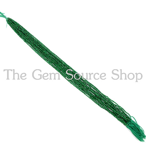 Dyed Emerald Machine Cut Faceted Rondelle Beads TGS-2169
