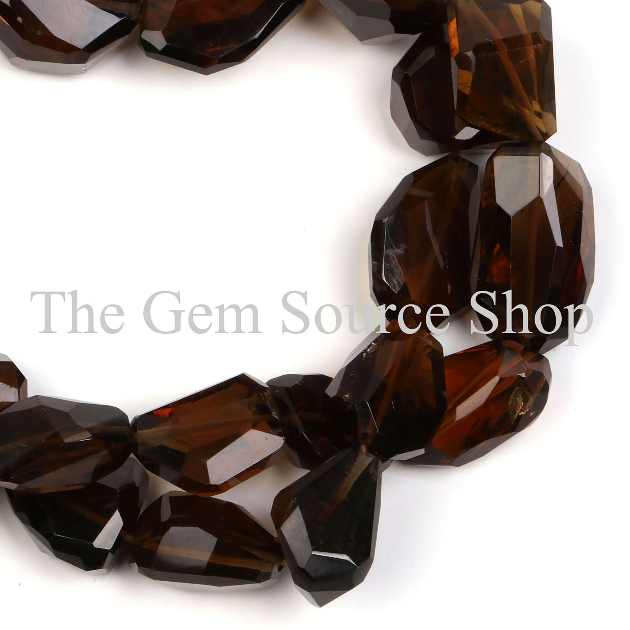 Whisky Quartz Faceted Nugget Shape Beads TGS-2183