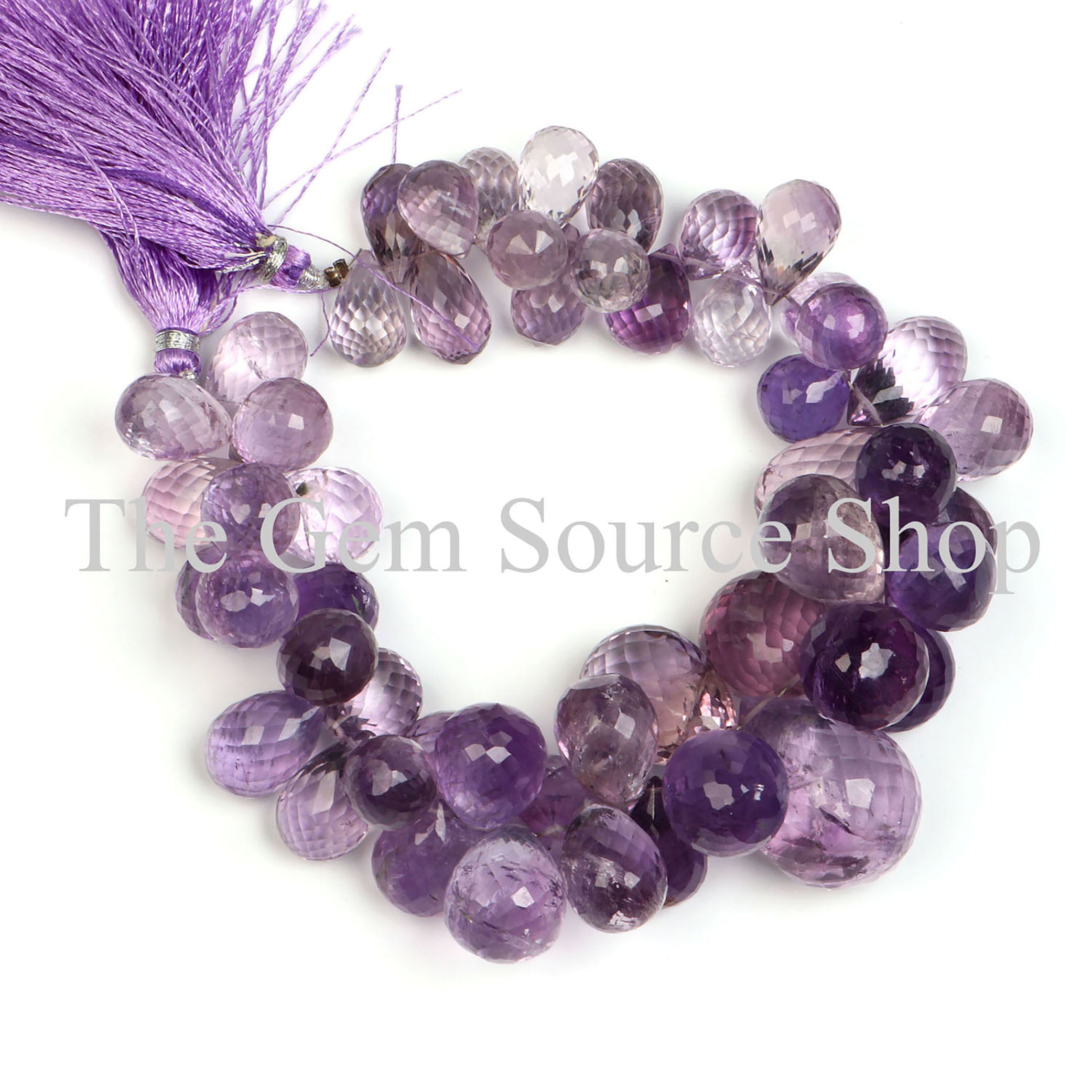 AAA Quality, Amethyst Beads, Amethyst Faceted Beads, Amethyst Drop Shape Beads, Gemstone Beads