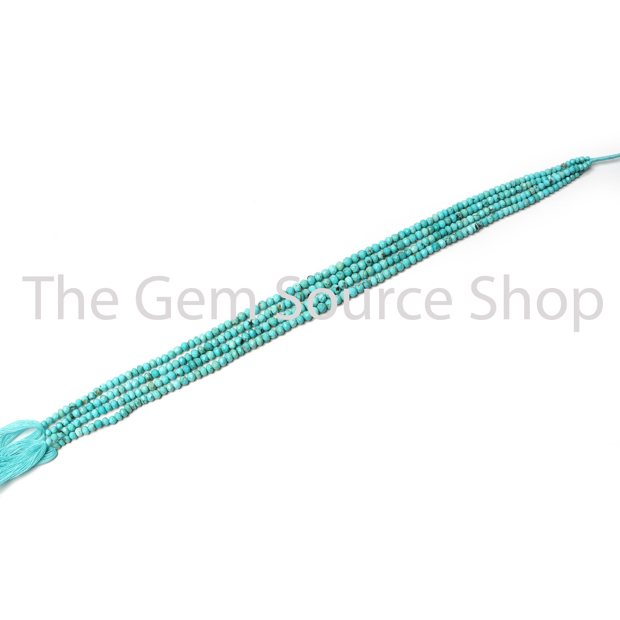 Turquoise Faceted Rondelle Shape Gemstone Beads TGS-2216