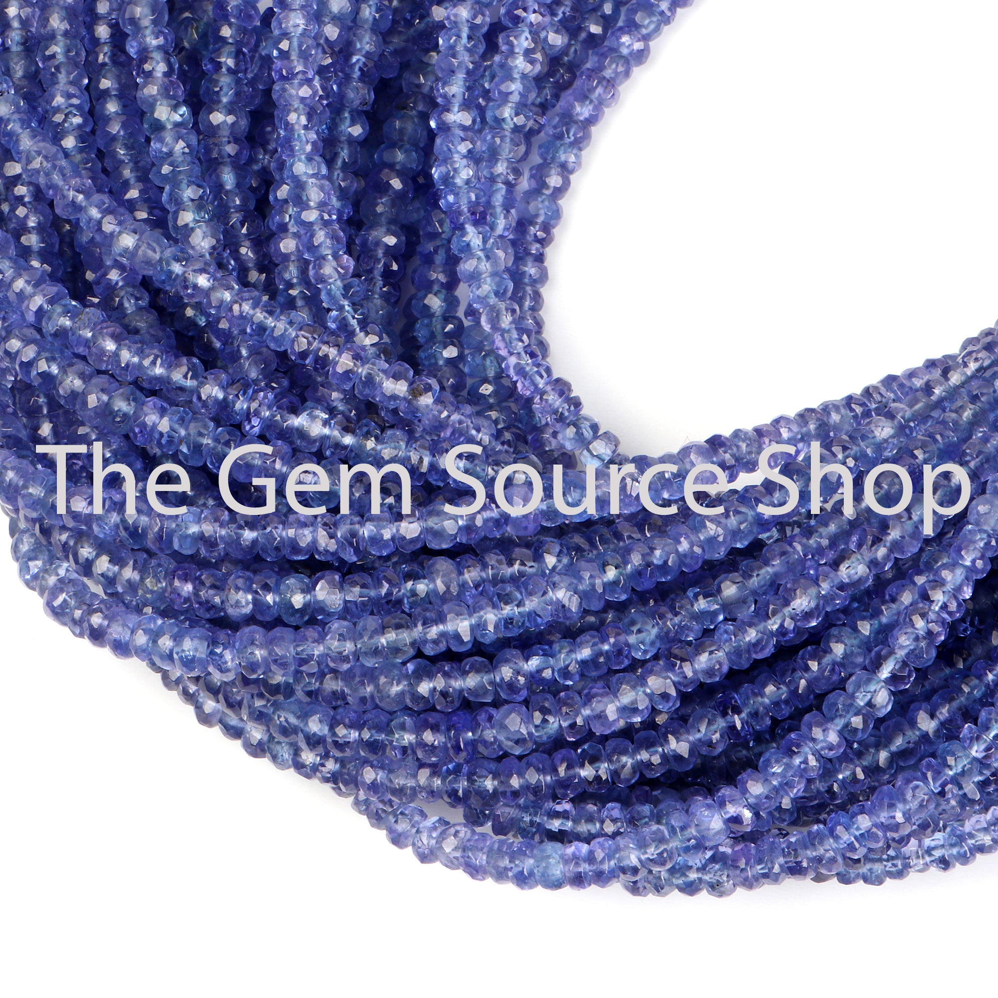 Tanzanite Faceted Rondelle Shape Gemstone Beads TGS-2229
