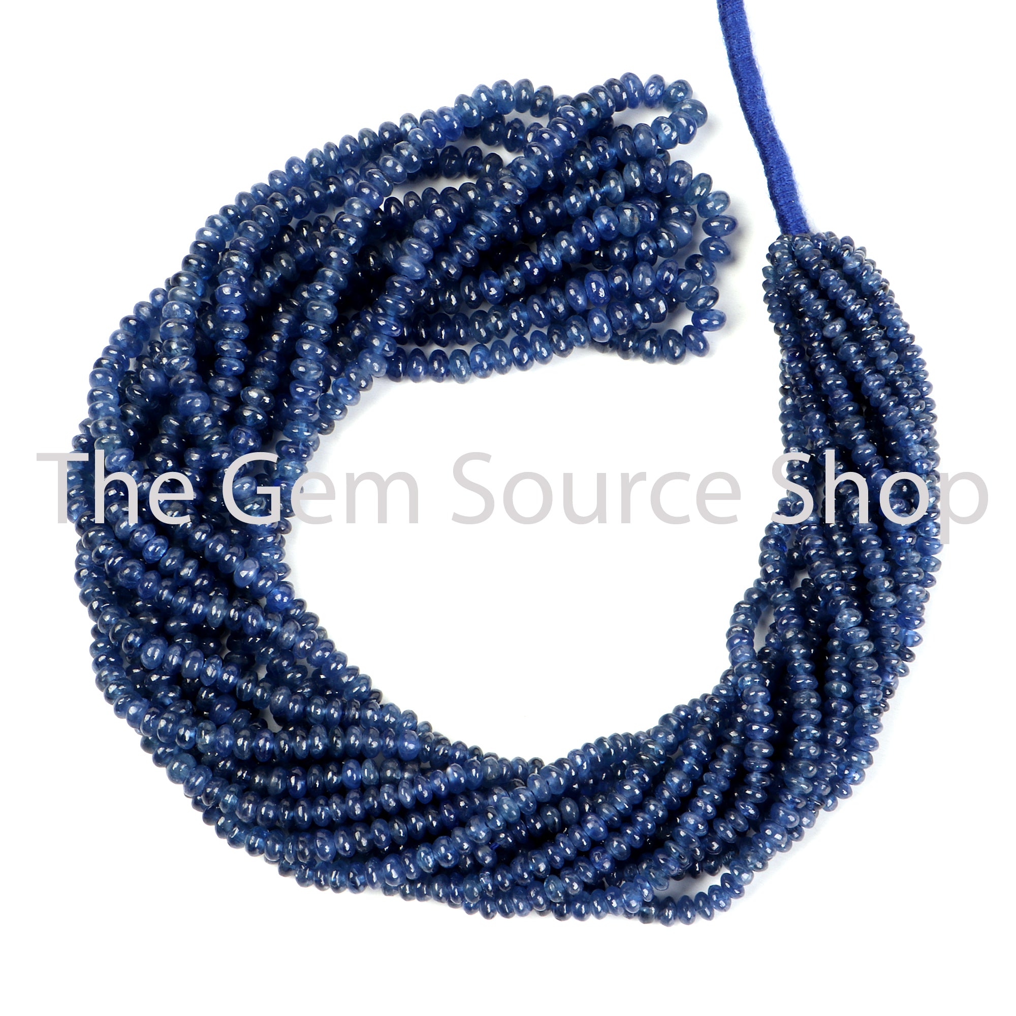 AAA Quality Burma Sapphir Smooth Rondelle Shape Beads TGS-2234