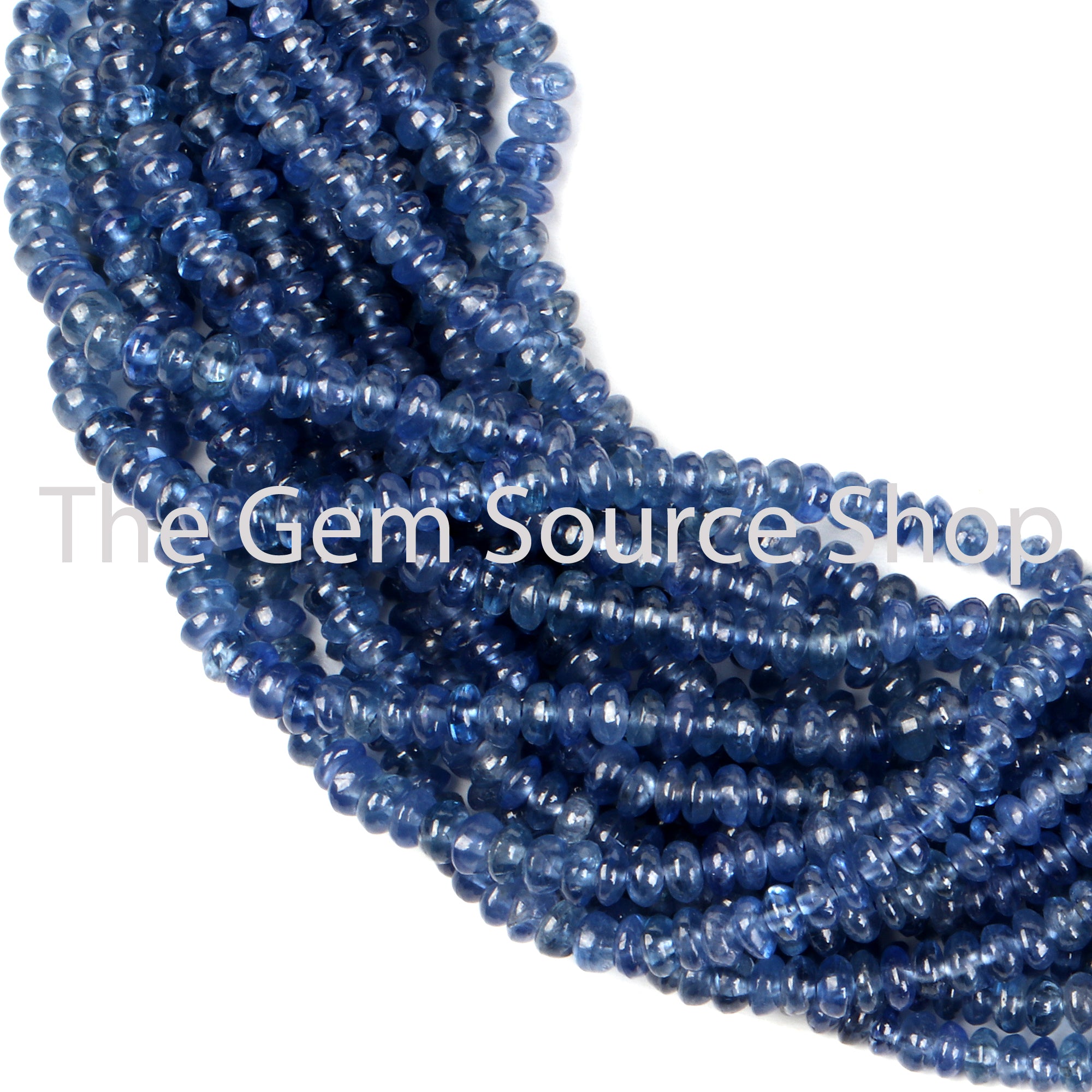 AAA Quality Burma Sapphir Smooth Rondelle Shape Beads TGS-2234