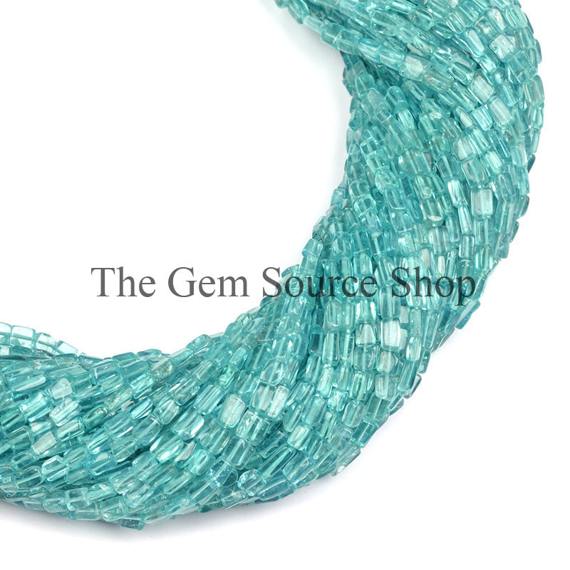 Apatite Long Square Shape Smooth Gemstone Beads TGS-0223