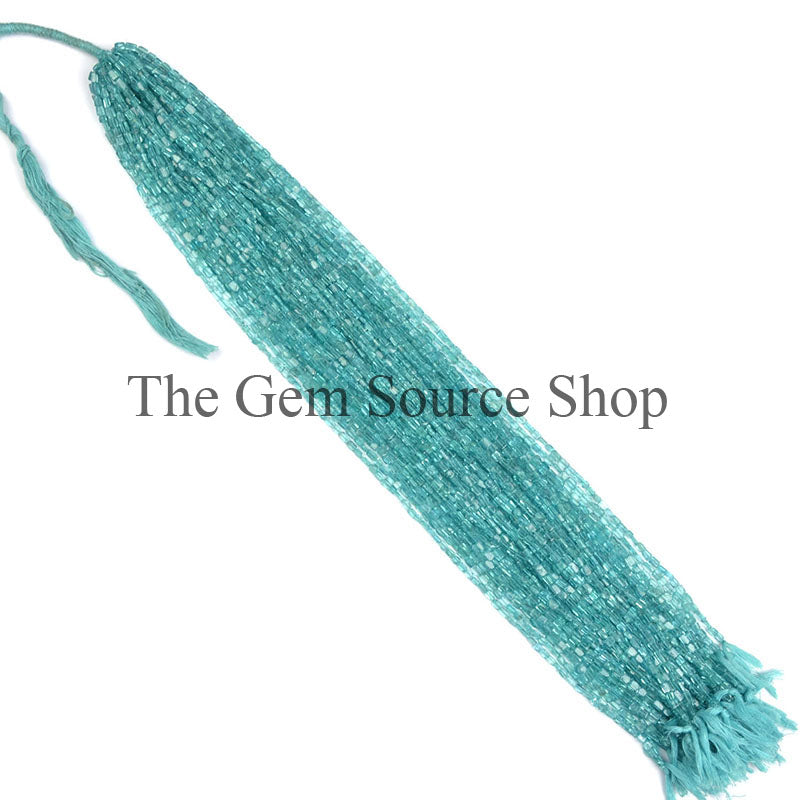 Apatite Long Square Shape Smooth Gemstone Beads TGS-0223