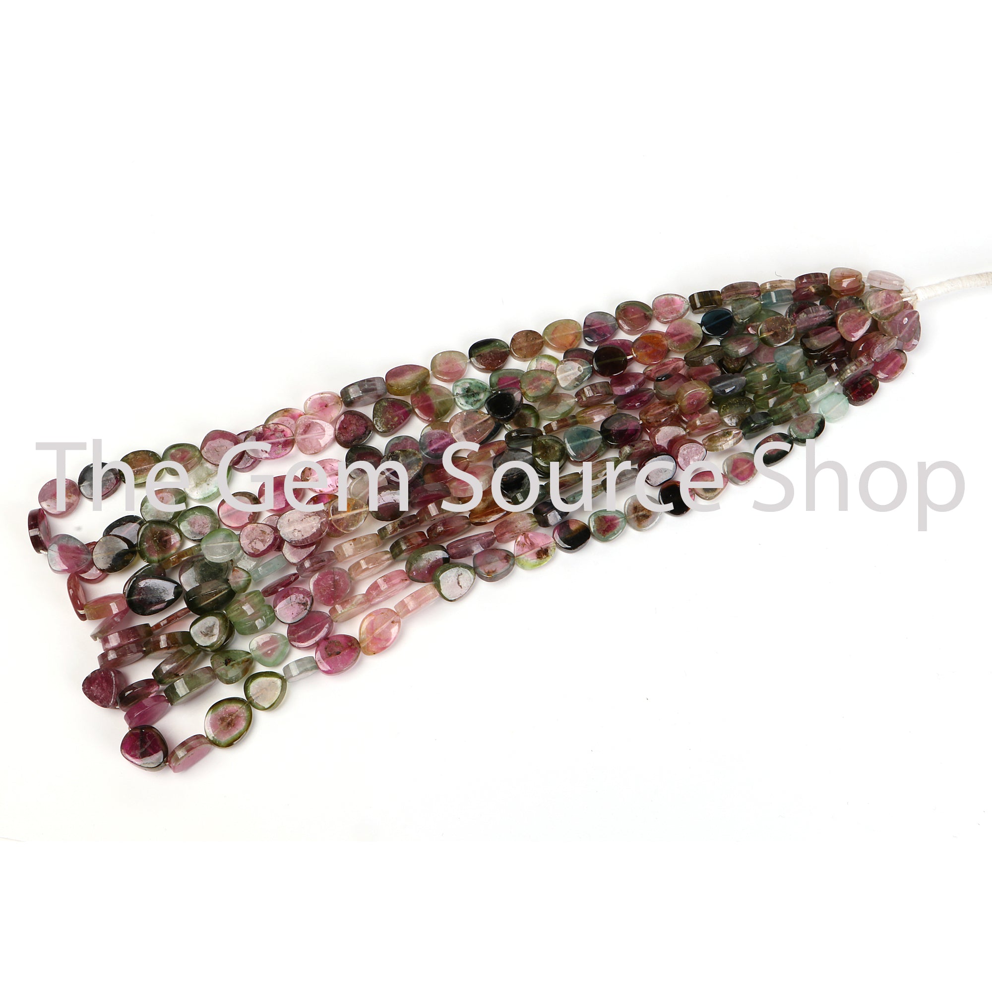 Multi Tourmaline Smooth Nugget Slice Beads TGS-2278
