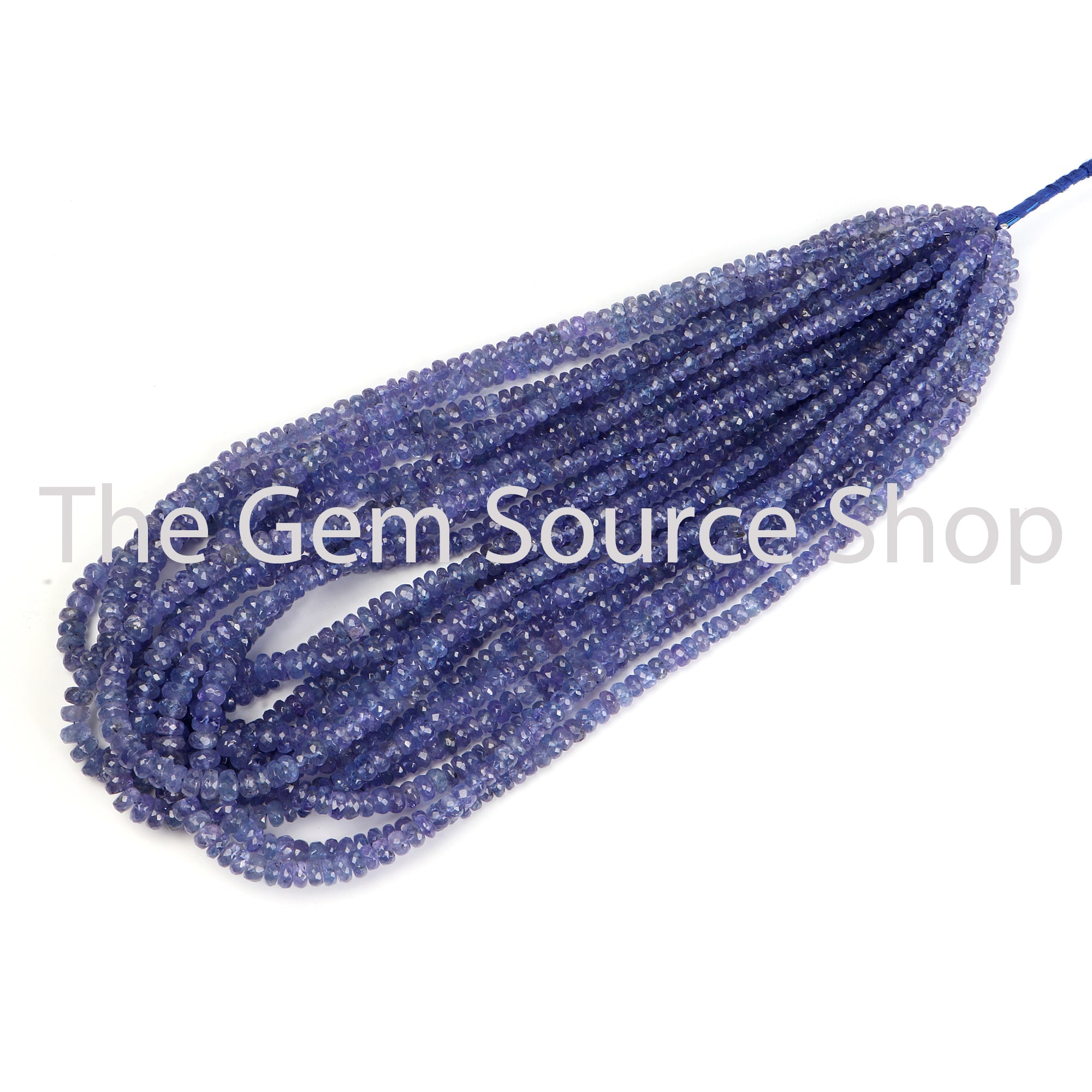 Tanzanite Faceted Rondelle Gemstone Beads TGS-2299