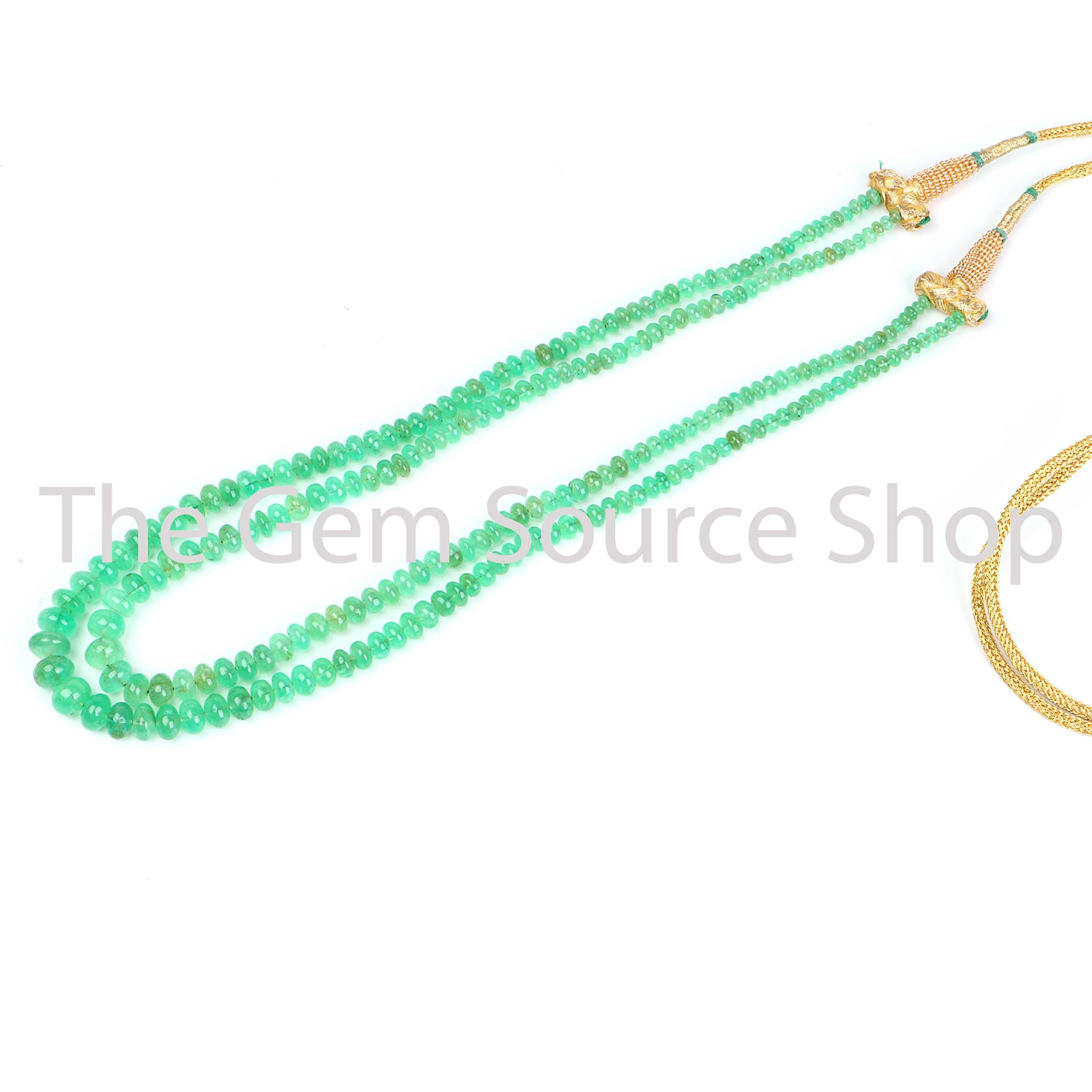 Colombian Emerald Plain Rondelle Beads Necklace, Natural Emerald Smooth Beads, Emerald Plain Beads
