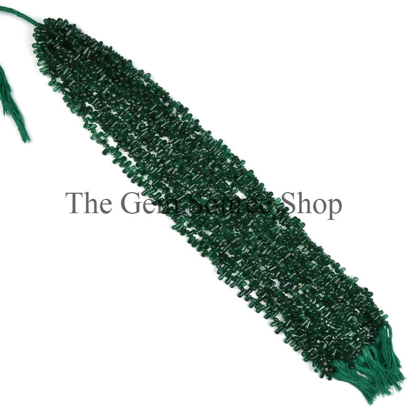 Green Aventurine Smooth Drops Shape Gemstone Beads TGS-0234
