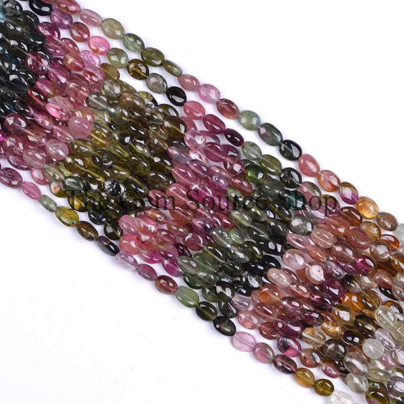 Multi Tourmaline Beads, Multi Tourmaline Oval Shape Beads, Multi Tourmaline Smooth Beads, Multi Tourmaline Gemstone Beads