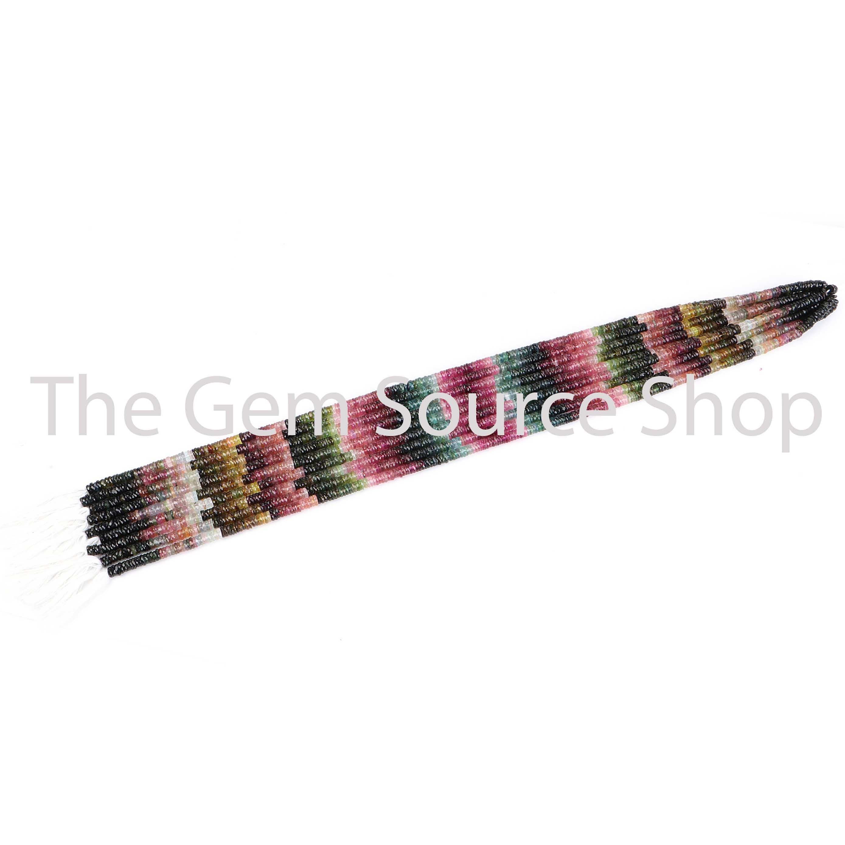 Natural Multi Tourmaline Faceted Tyre Shape Gemstone Beads TGS-2400