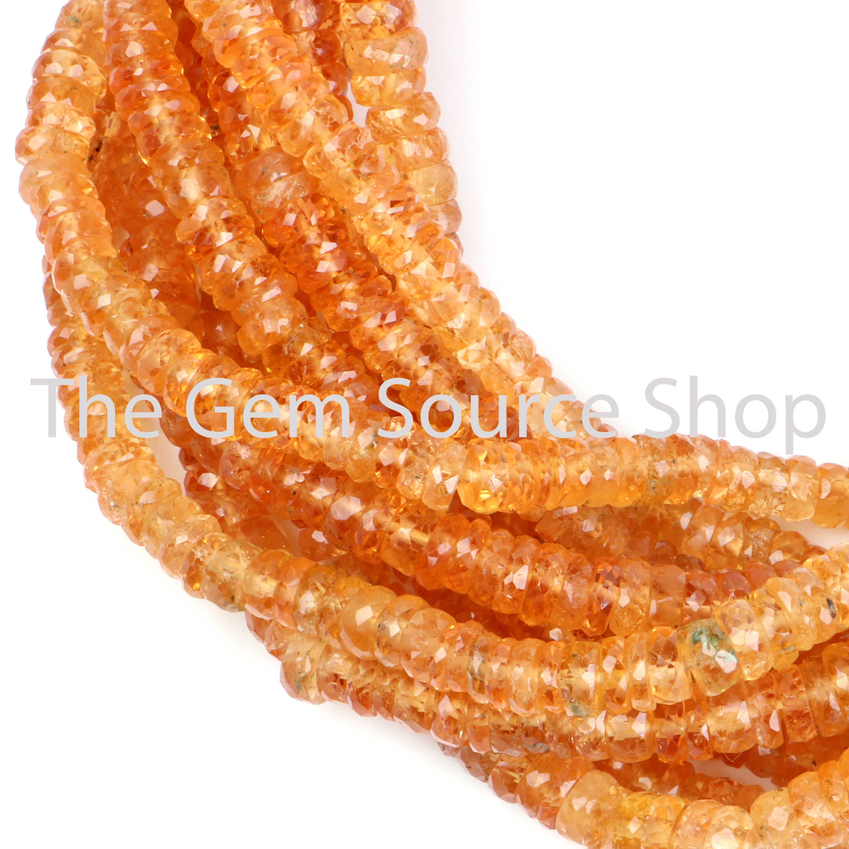 Imperial Topaz Faceted Tyre Shape Gemstone Beads TGS-2403