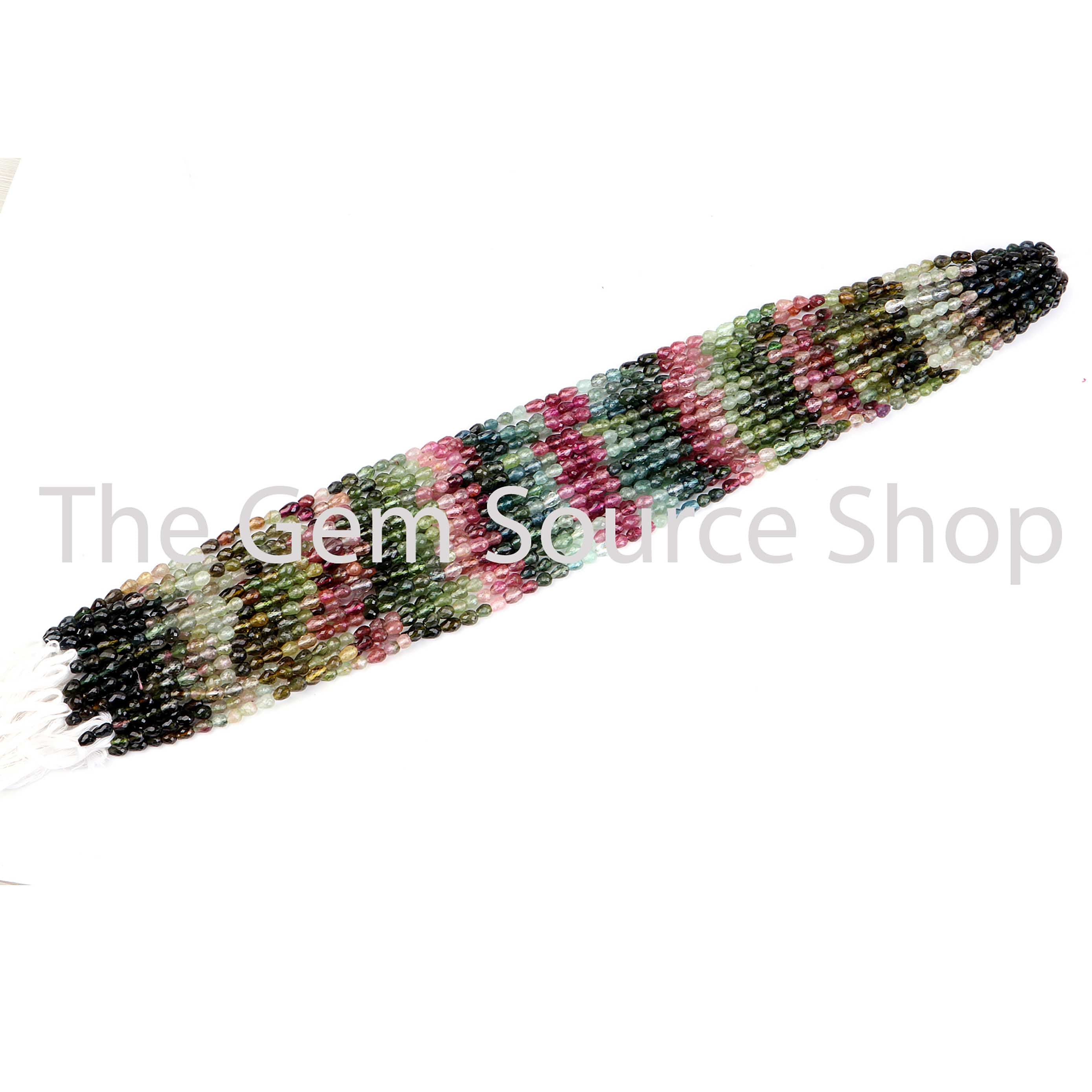 Multi Tourmaline Faceted Straight Drill Drop Shape Beads TGS-2409