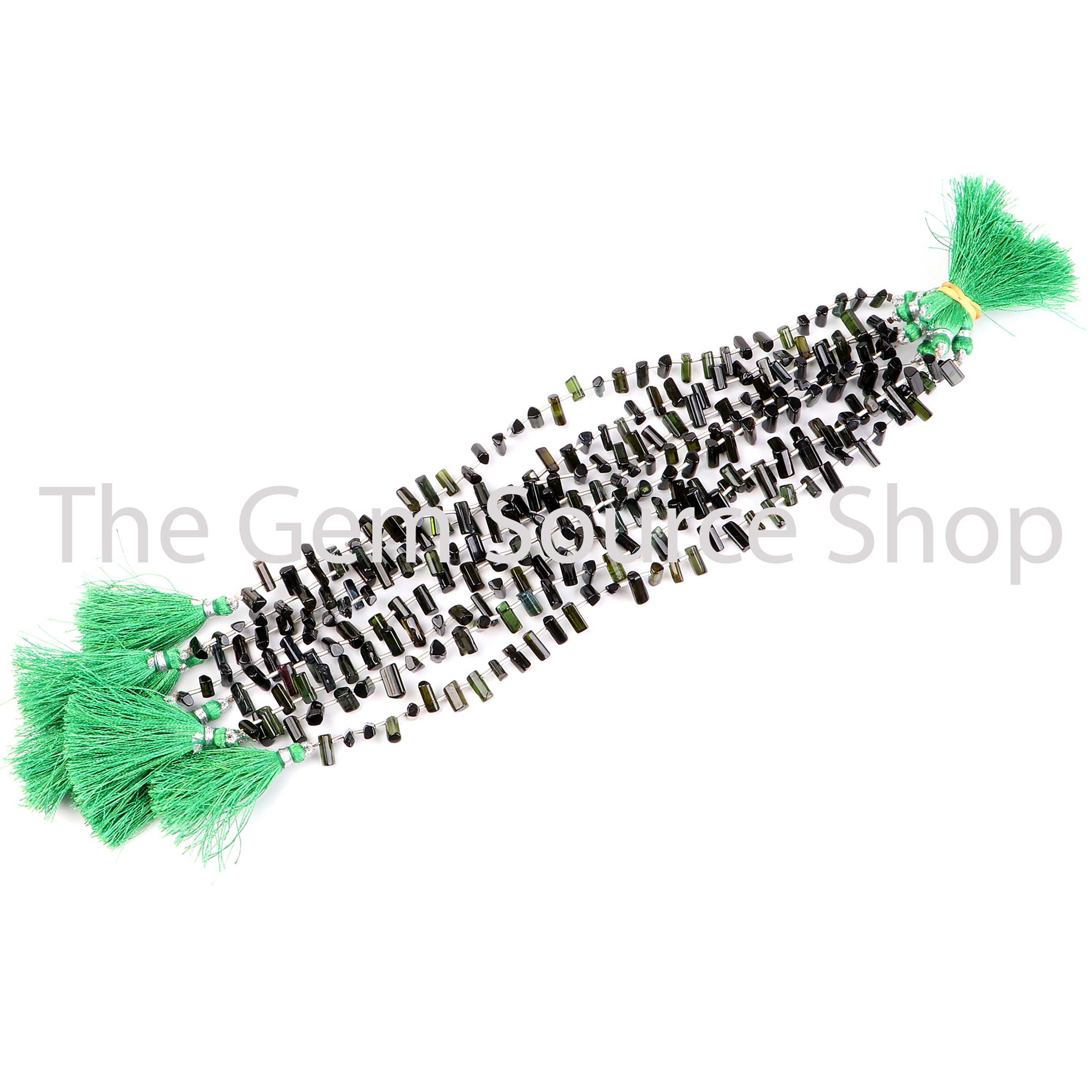 Green Tourmaline Side Drill Sticks Fancy Beads TGS-2422