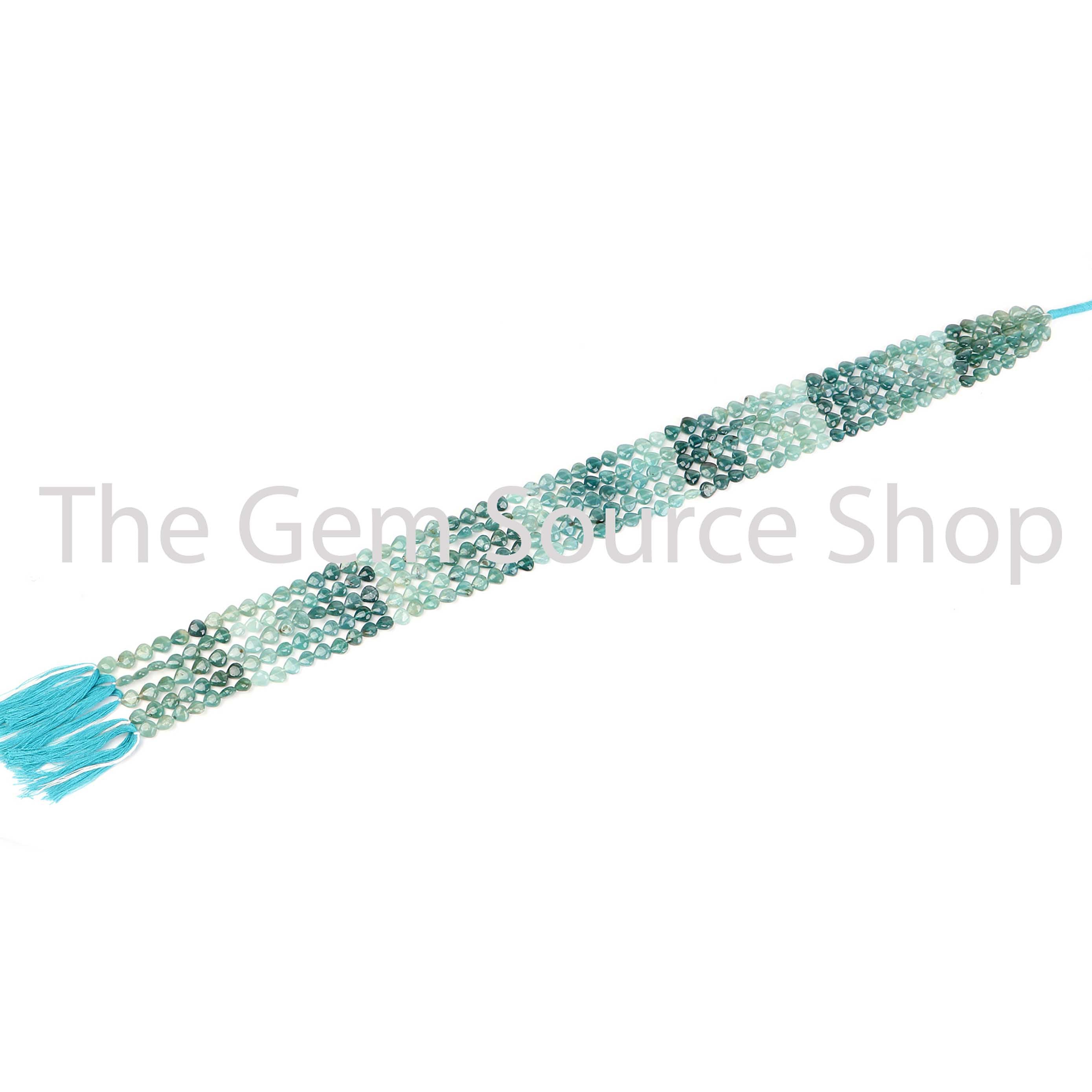 Natural Grandidierite Smooth Heart Shape Gemstone Beads TGS-2435