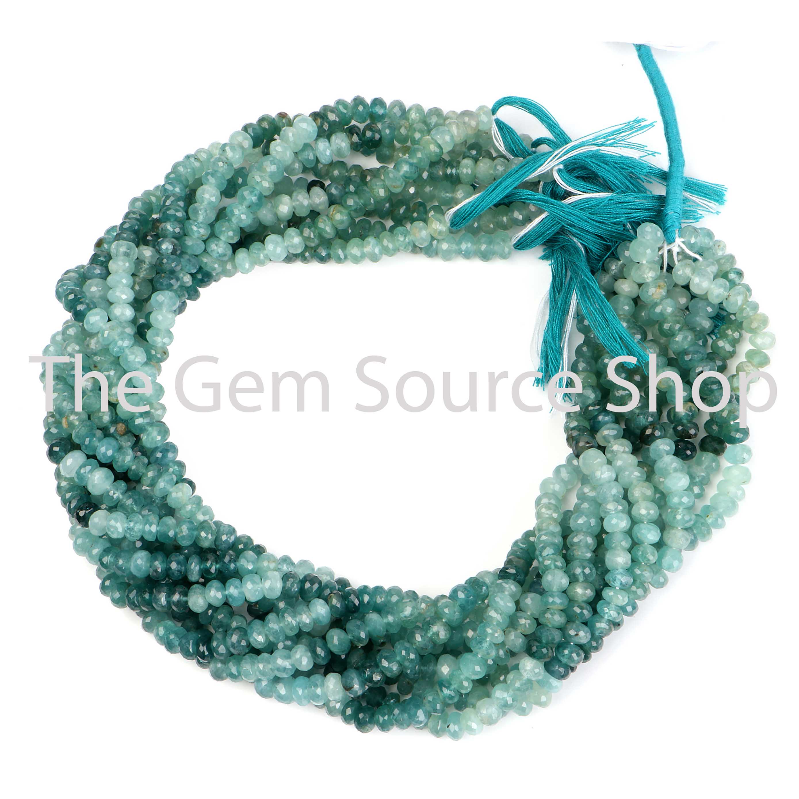 Extremely Rare Grandidierite Faceted Rondelle Beads TGS-2436