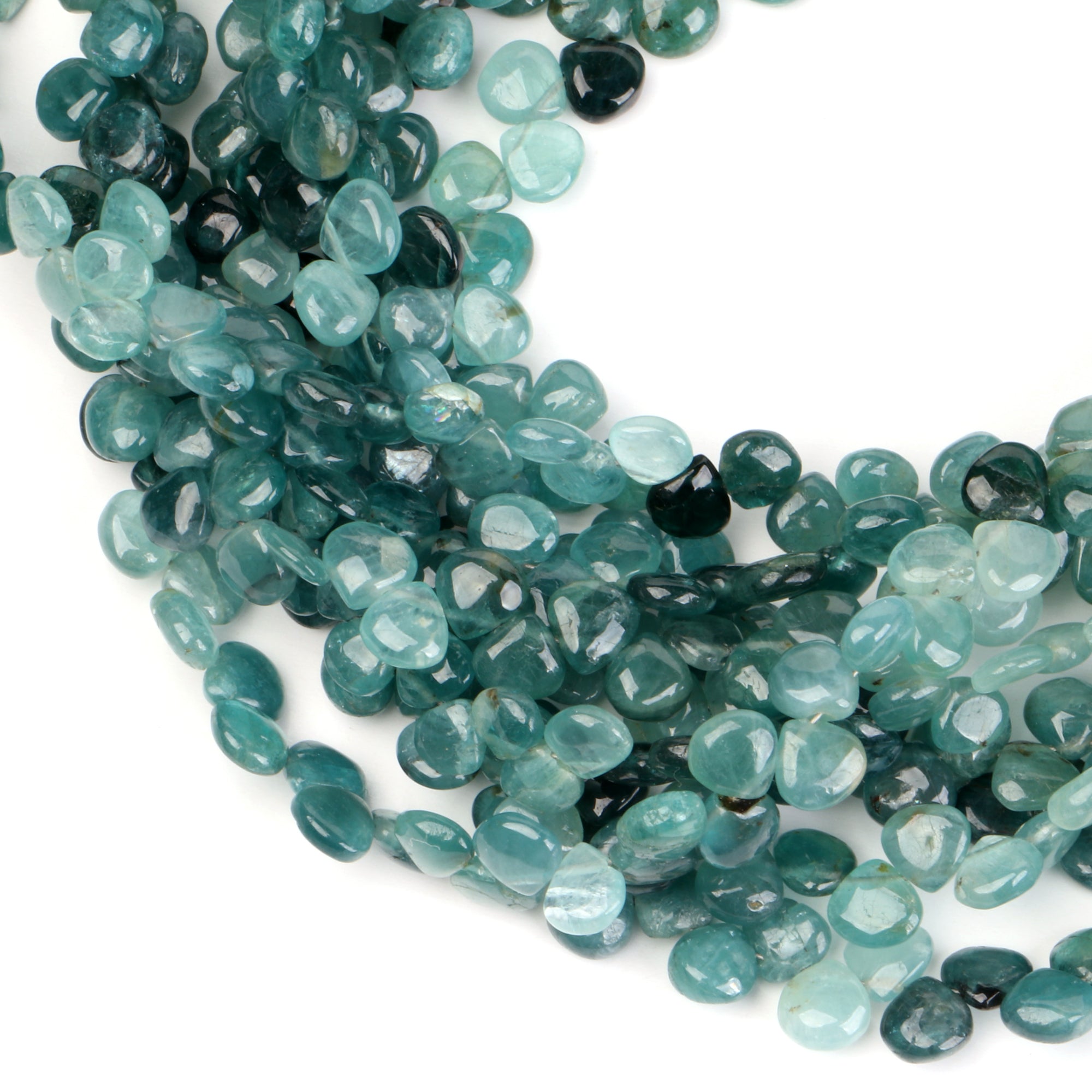 Natural Grandidierite Smooth Heart Shape Gemstone Beads TGS-2447