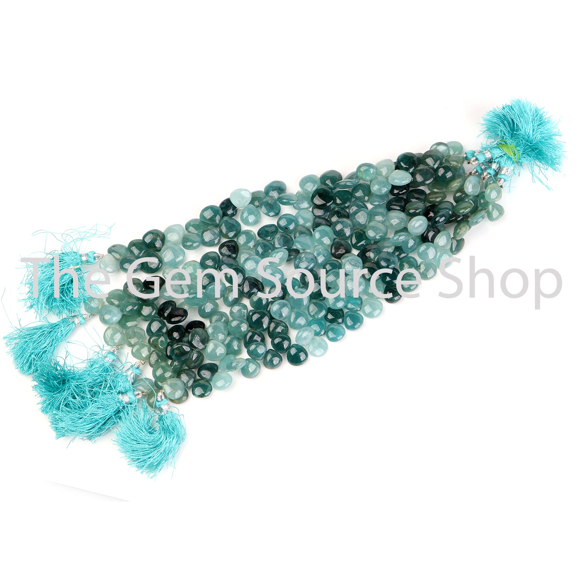 Natural Grandidierite Smooth Heart Shape Gemstone Beads TGS-2448