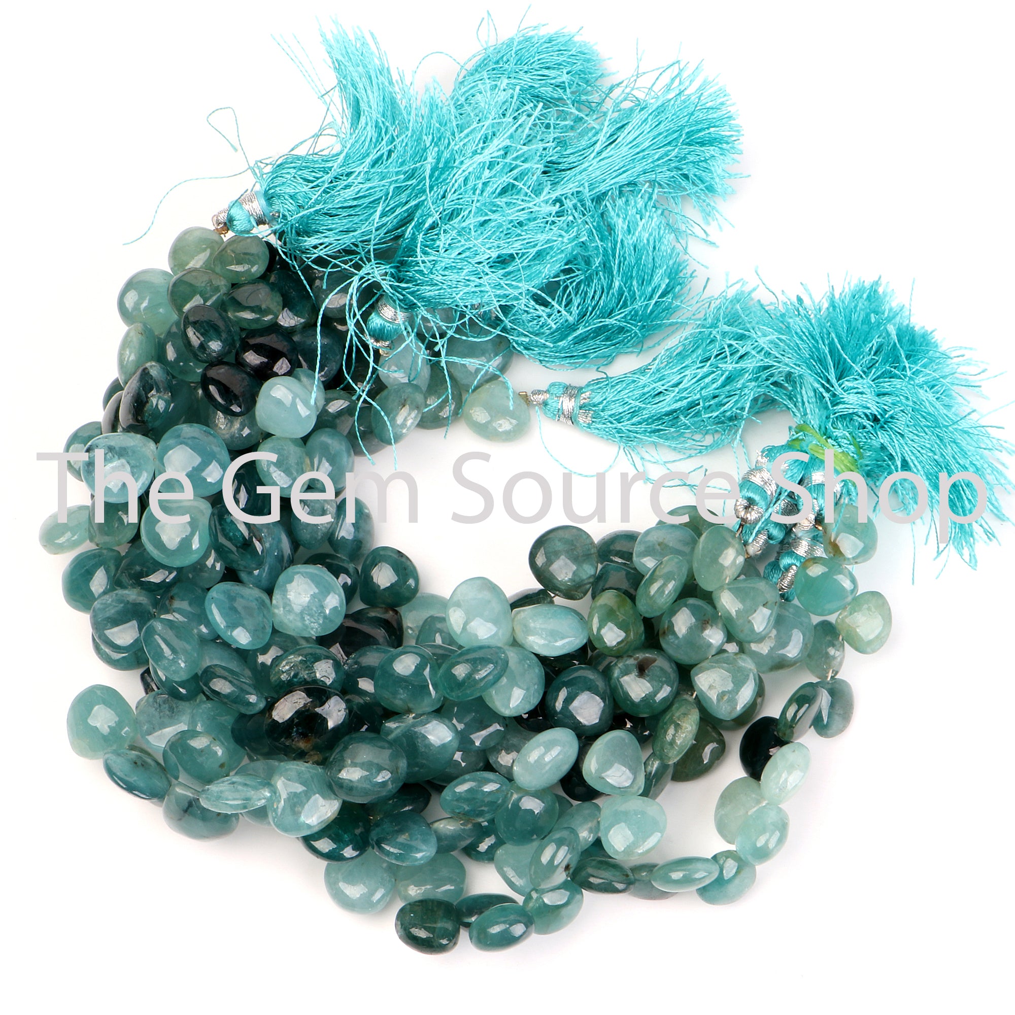 Natural Grandidierite Smooth Heart Shape Gemstone Beads TGS-2448