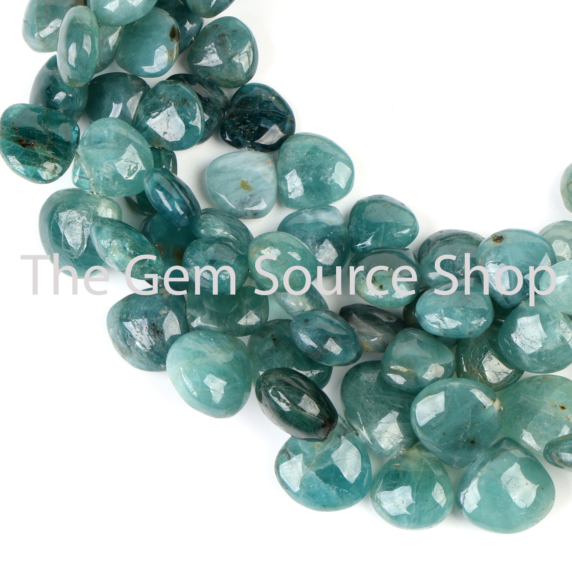 Natural Grandidierite Smooth Heart Shape Beads TGS-2453