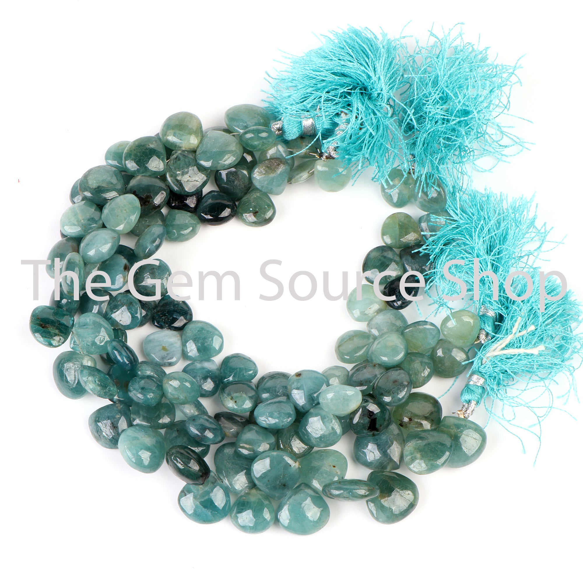 Natural Grandidierite Smooth Heart Shape Beads TGS-2453