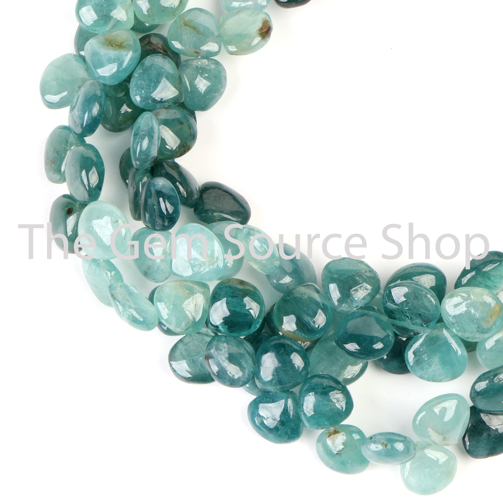 Natural Grandidierite Smooth Heart Shape Beads TGS-2454