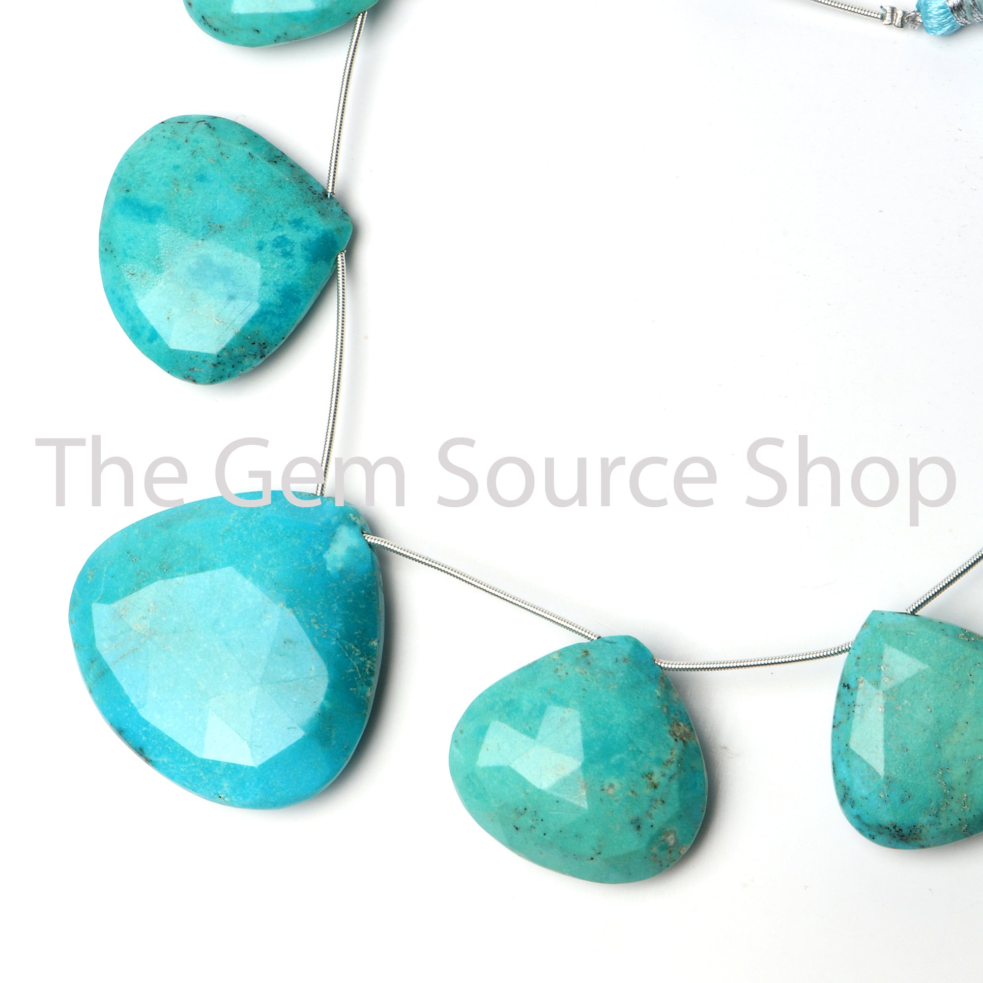 Natural Turquoise Faceted Heart Shape Beads TGS-2476