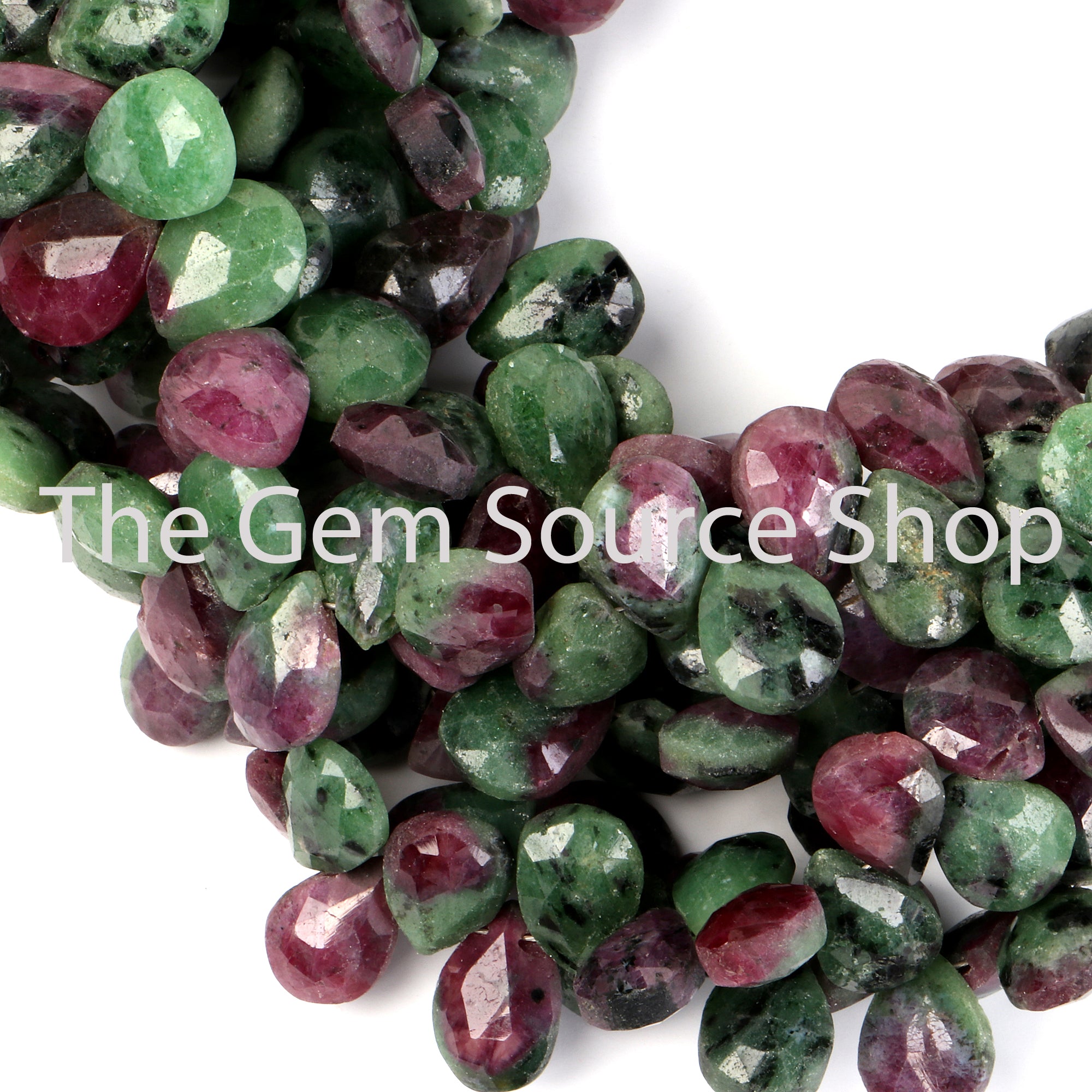 Natural Ruby Zoisite Beads, Ruby Zoisite Pear shape Beads, Ruby Zoisite Faceted Beads, Ruby Zoisite Gemstone Beads