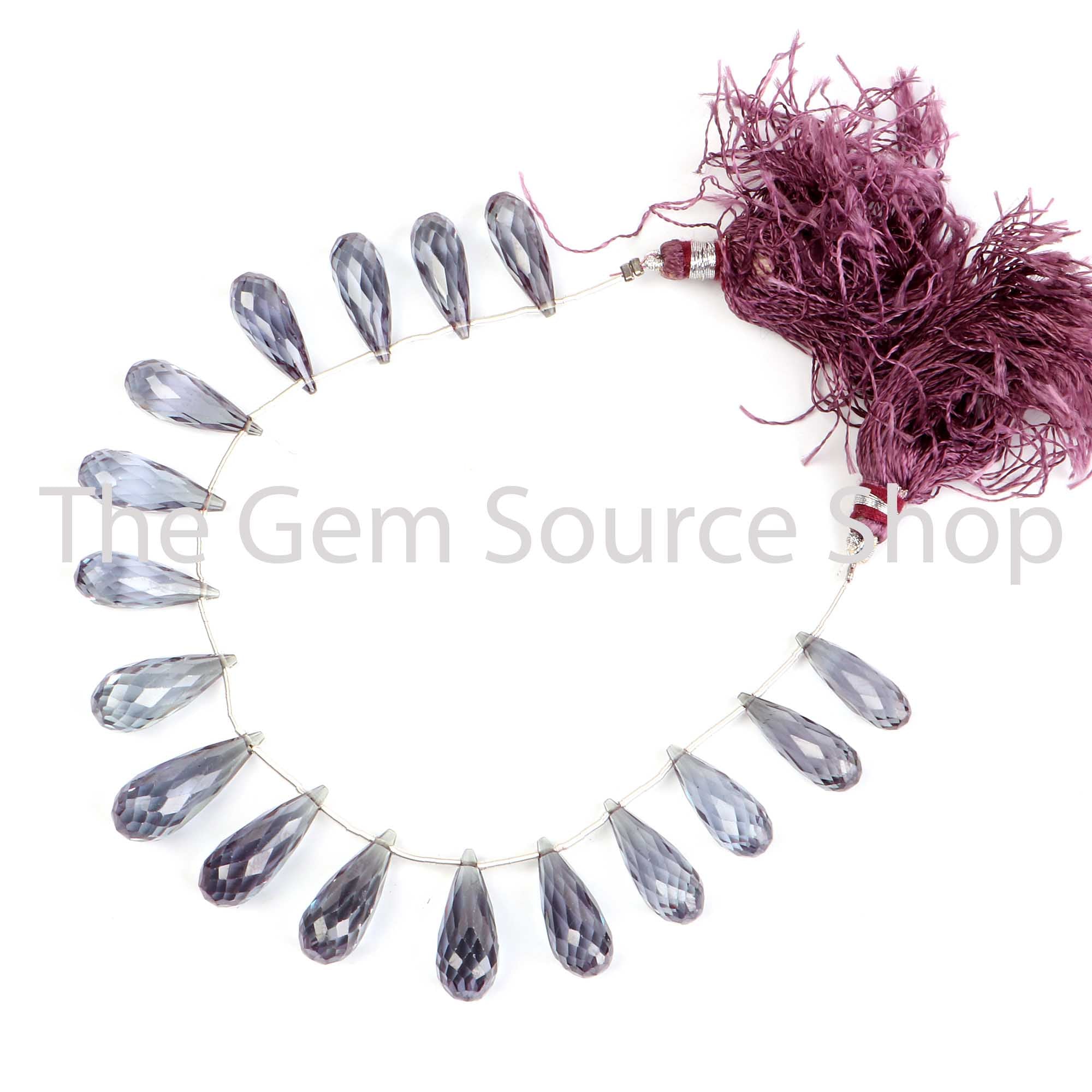 Change Color Cubic Zirconia Faceted Tear Drop Briolette Beads TGS-2528