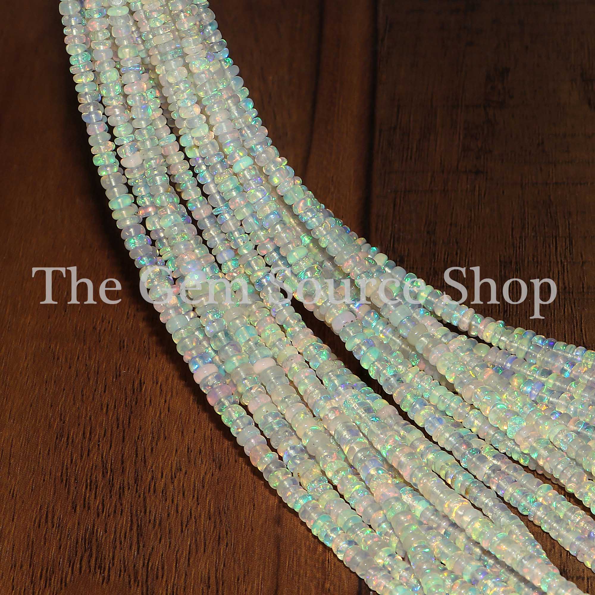 Ethiopian Opal Natural Rondelle 2.25-4.25MM Beads TGS-2570