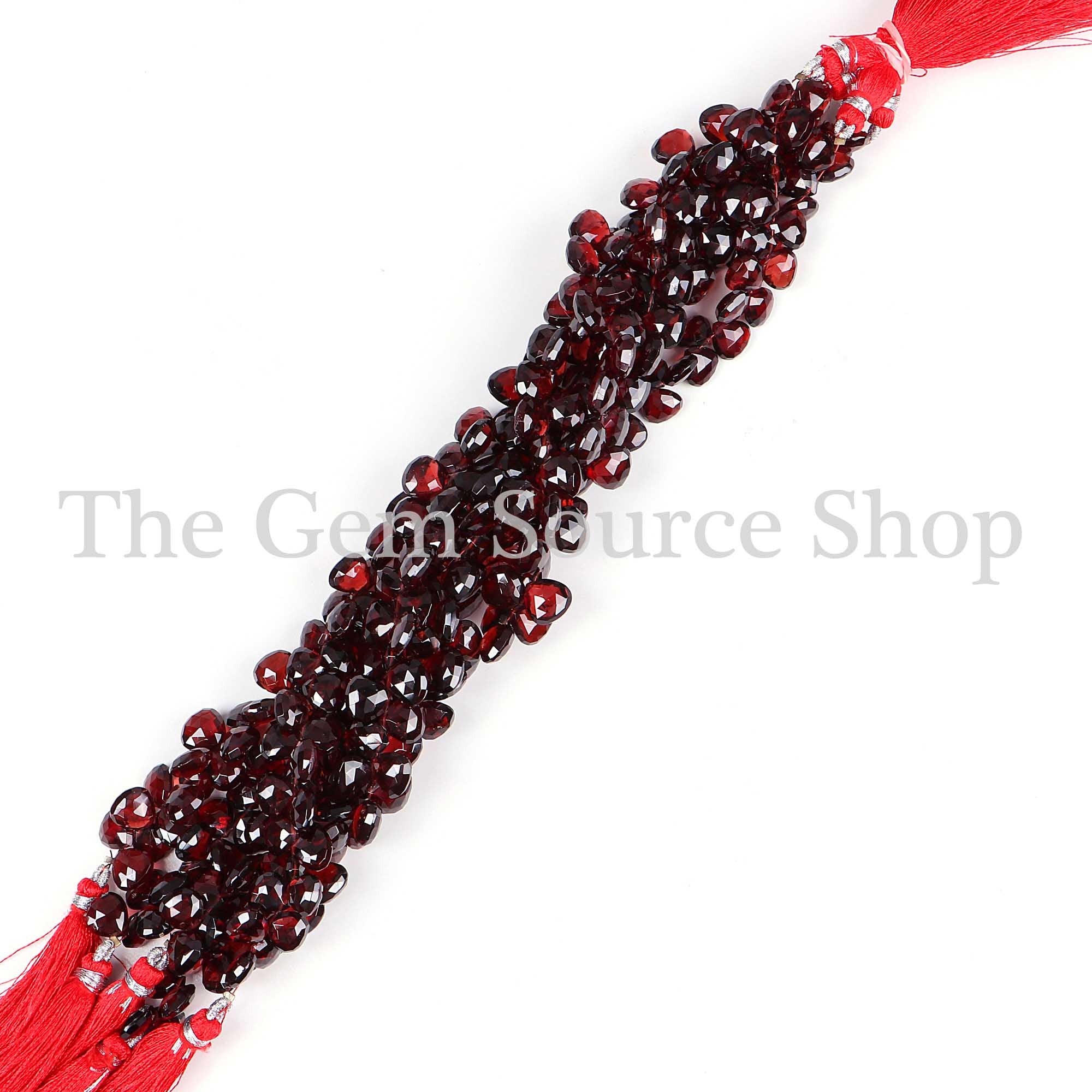 Mozambique Garnet Faceted Beads, Garnet Heart Shape Beads, Garnet Gemstone Beads