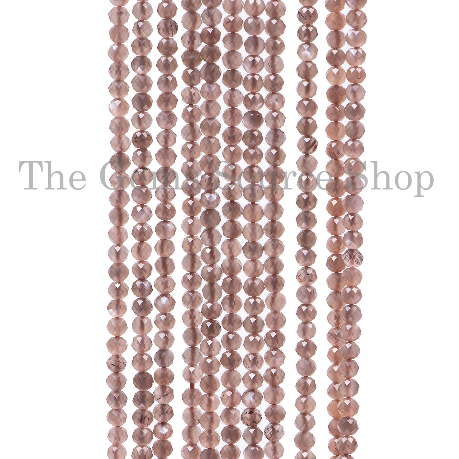 Chocolate Moonstone Beads, Moonstone Faceted Beads, Moonstone Rondelle Shape Beads