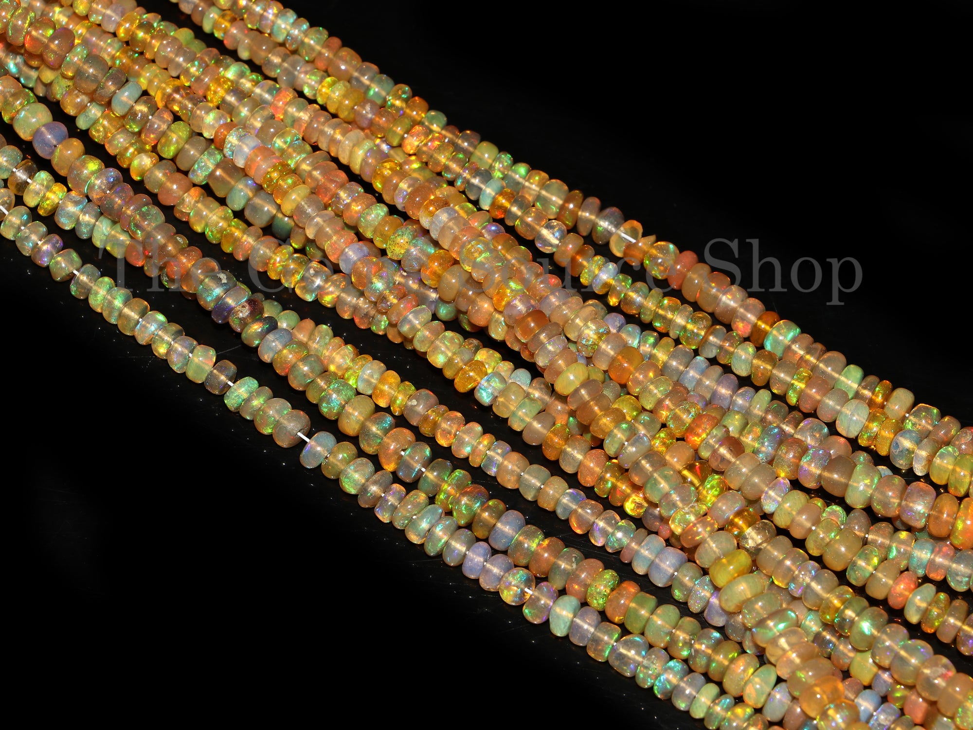 Natural Ethiopian Opal Beads, Smooth Rondelle, Fire Opal Rondelle Beads, Flashy Plain Opal Beads, Opal Rondelles