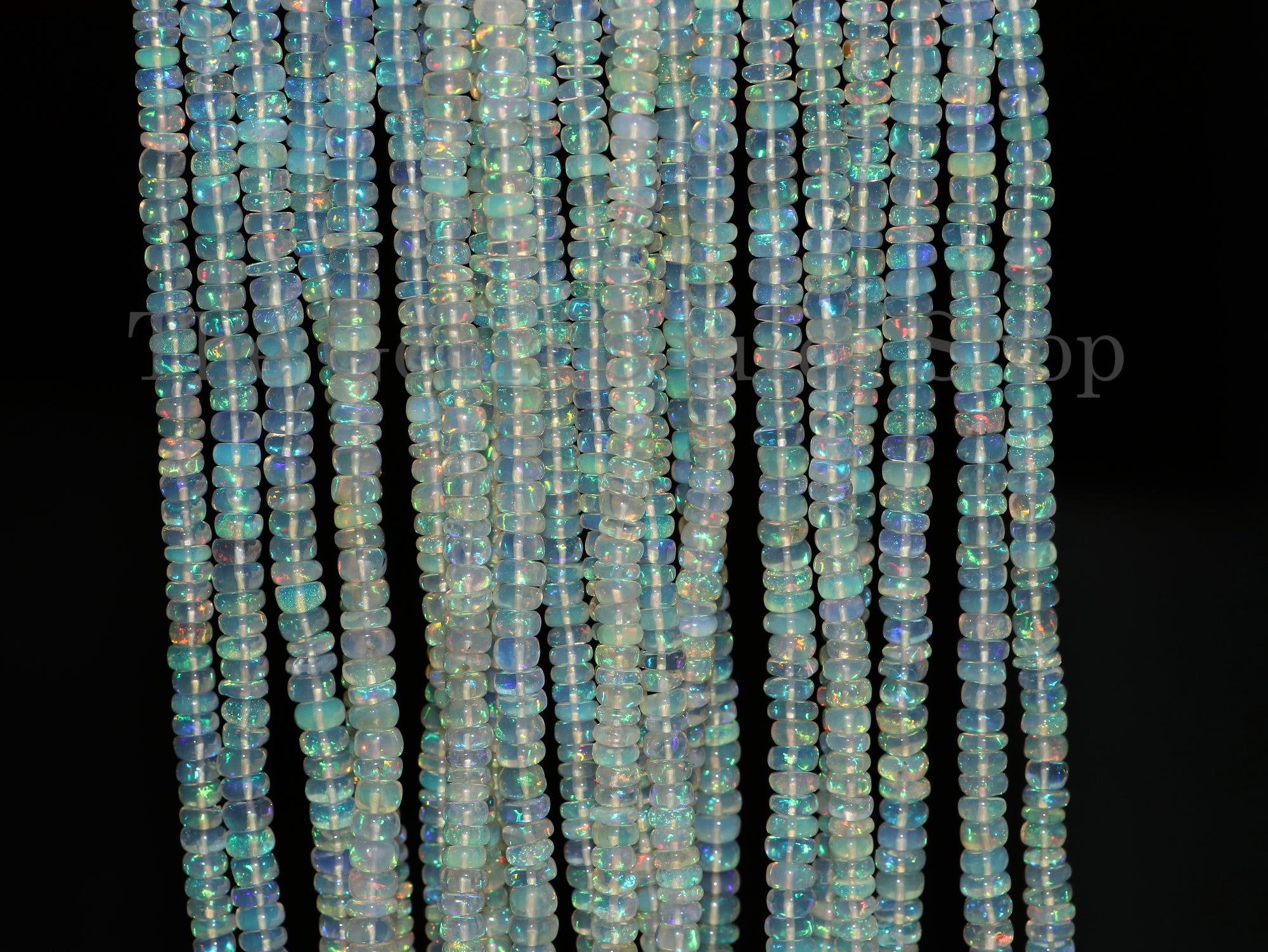 AAA Quality Ethiopian Opal Rondelle Beads, Opal Beads, Ethiopian Opal Smooth Rondelle,