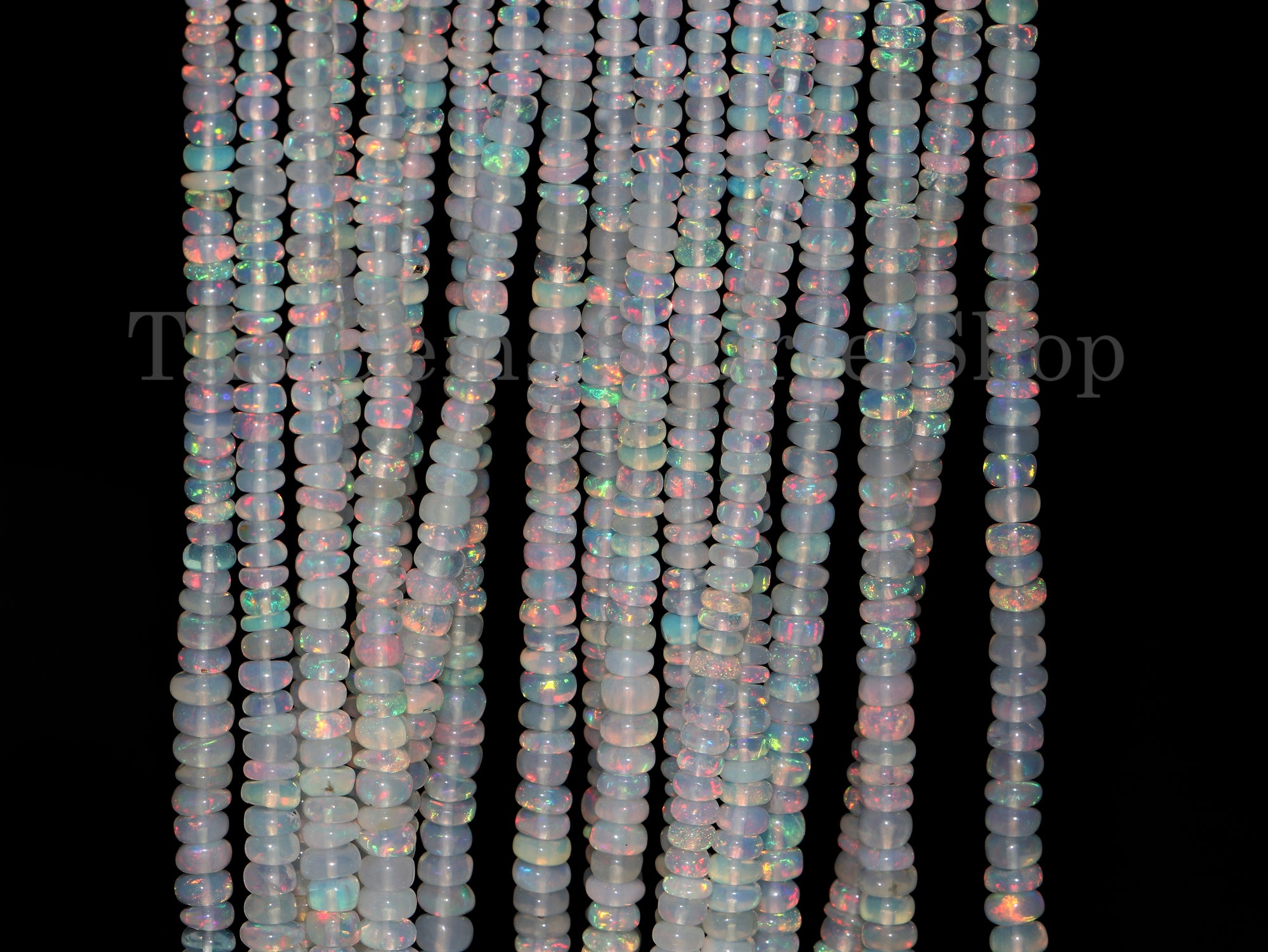 Ethiopian Opal Rondelle Beads, Opal Smooth Rondelle Beads,Ethiopian Opal Beads,Plain Beads, Fire Opal Beads, Plain Multi Fire Opal Beads