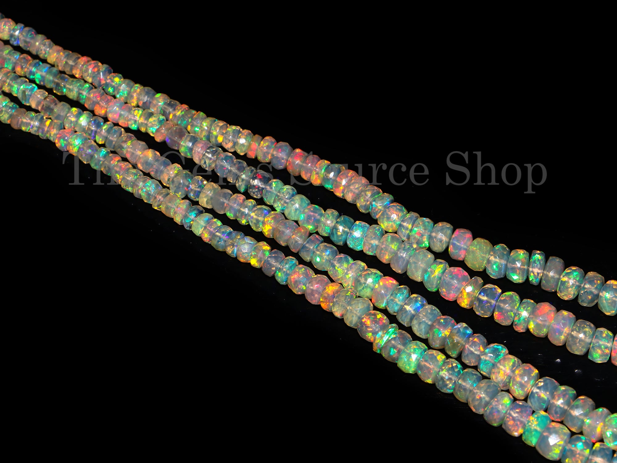 Ethiopian Opal Rondelle Beads, Opal Rondelle Beads, 4-5.5mm Opal Faceted Rondelle Beads, Flashy Opal Rondelle Beads