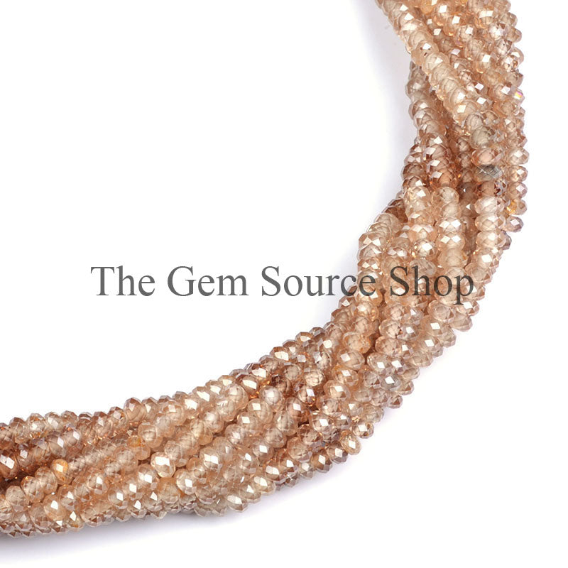 Multi Zircon Beads, Multi Zircon Faceted Beads, Multi Zircon Rondelle Beads, Multi Zircon Gemstone Beads