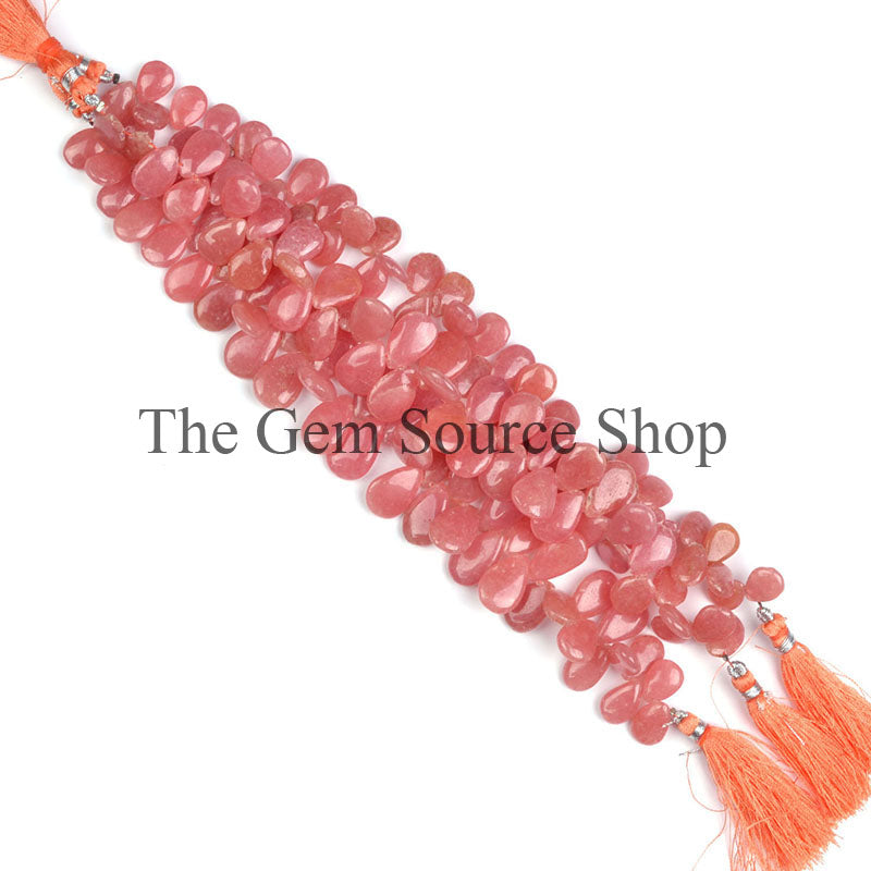 Rhodochrosite Smooth Pear Shape Wholesale Loose Beads, TGS-0397