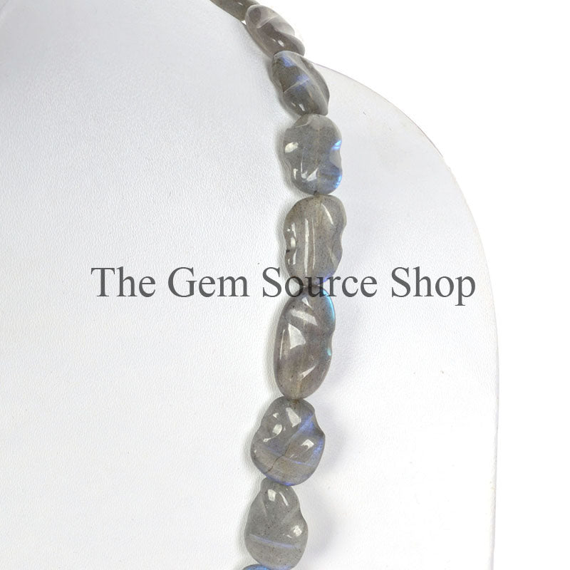 Labradorite Necklace, Labradorite Organic Nuggets Shape Necklace, Labradorite Gemstone Necklace