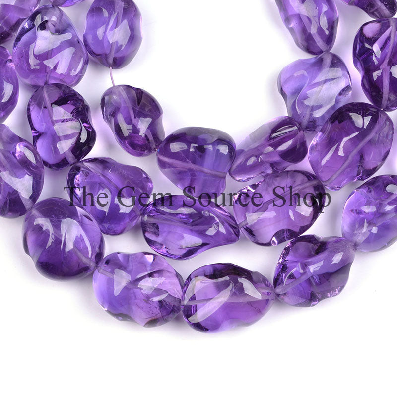 African Amethyst Necklace, African Amethyst Organic Nuggets Shape Necklace, African Amethyst Gemstone Necklace
