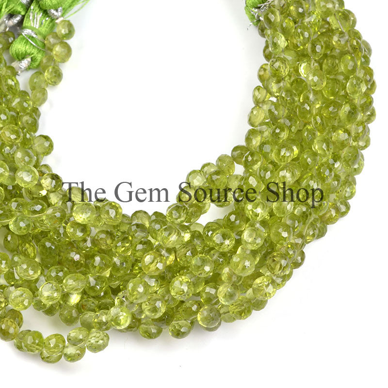 Peridot Beads, Peridot Onion Shape Beads, Peridot Faceted Beads, Peridot Gemstone Beads