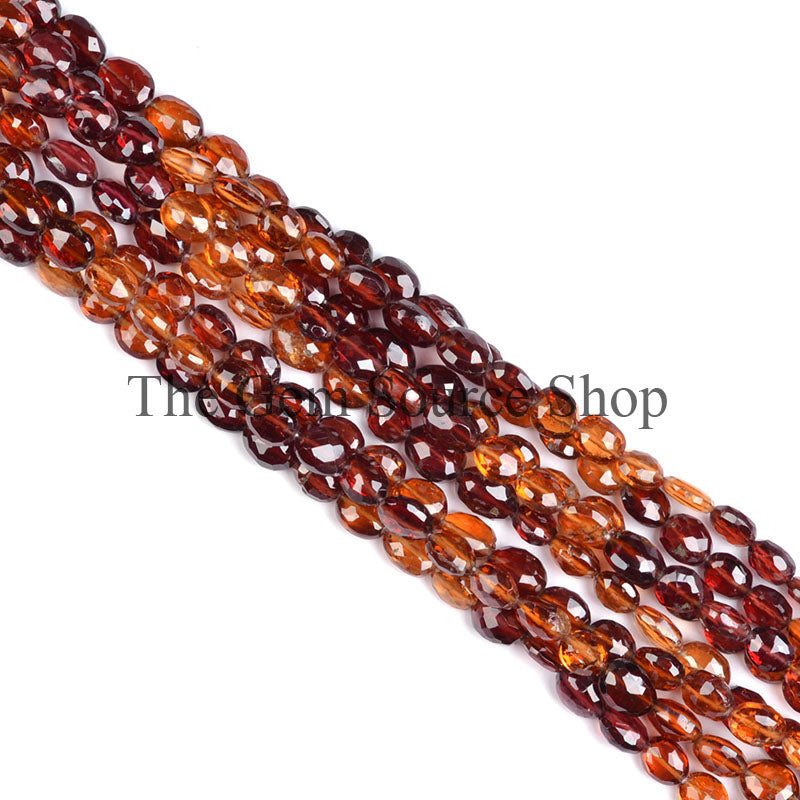 Spessartine Garnet Beads, Spessartine Garnet Faceted Beads, Spessartine Garnet Oval Shape Beads, Spessartine Garnet Gemstone Beads