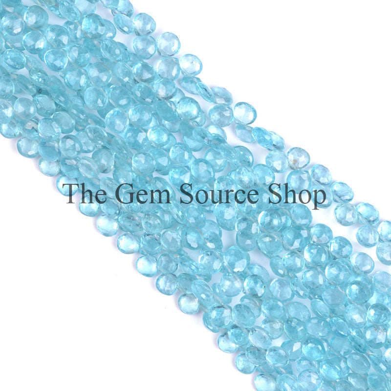 Apatite Beads, Apatite Heart Shape Beads, Apatite Faceted Beads, Apatite Gemstone Beads