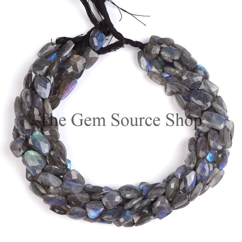 Labradorite Faceted Flat Nuggets, Loose Labradorite Fancy Nuggets Beads, Labradorite Gemstone