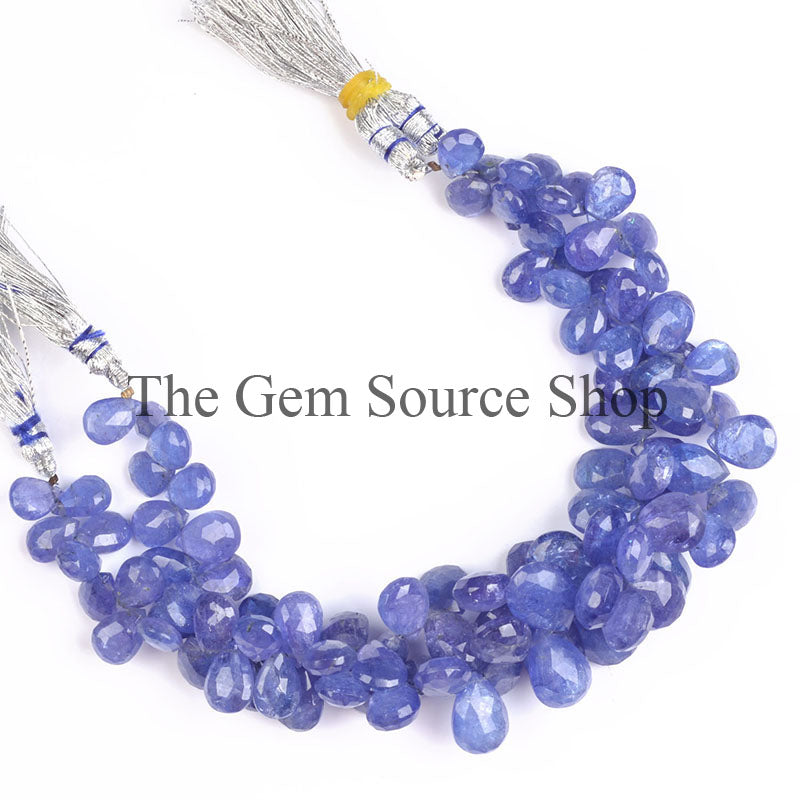 Rare! Tanzanite Smooth Pears, Tanzanite Beads For Jewelry, Side Drill Pear, AAA Quality Tanzanite Beads
