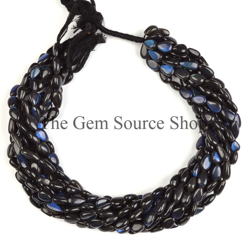 Labradorite Smooth Beads, Plain Pear Shape Beads, Straight Drill Pear, labradorite Gemstone Beads