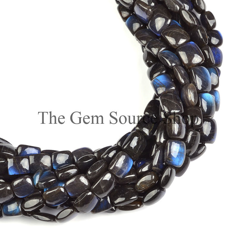 Labradorite Smooth Beads, Labradorite Cushion Shape Beads, Plain Labradorite Beads, Gemstone Beads