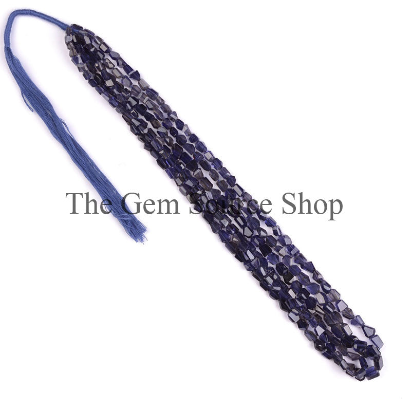 Natural Iolite Beads, Iolite Faceted Nugget Beads, Iolite Gemstone Beads, Faceted Iolite Beads