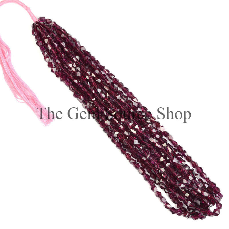 Rhodolite Garnet Beads, Garnet Faceted Beads, Garnet Nugget Beads, Rhodolite Garnet Gemstone Beads