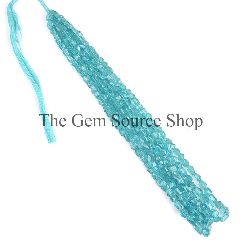Apatite Faceted Beads, Apatite Nugget Beads, Apatite Fancy Nugget Beads, Apatite Gemstone Beads
